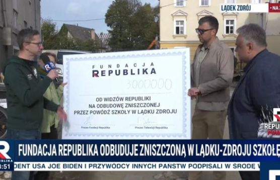 TV Republika przekazała miliony na pomoc powodzianom