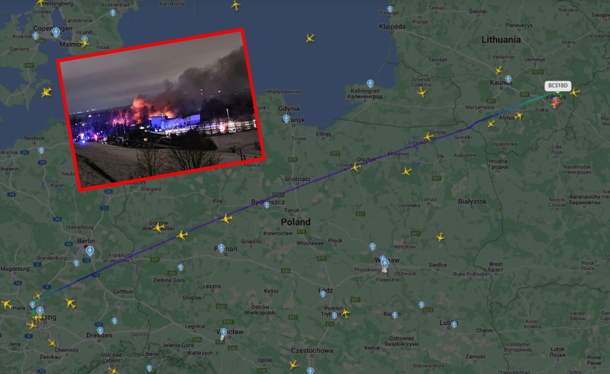 Samolot DHL spadł na domy w Wilnie. Są informacje o ofiarach