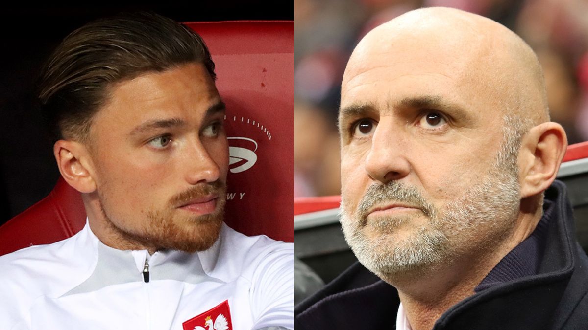 WP SportoweFakty / Kuba Duda / Mateusz Czarnecki / Na zdjęciu: Matty Cash i Michał Probierz