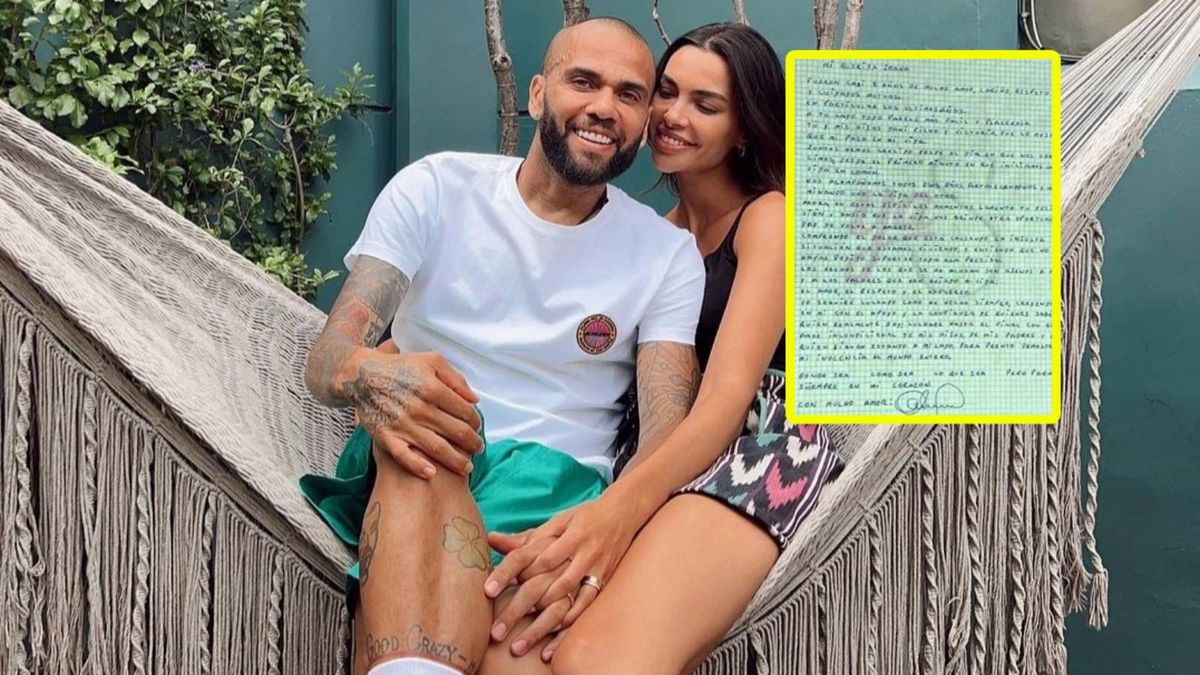 Dani Alves z żoną / list piłkarza