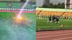 Piorun zabił piłkarza podczas meczu w Indonezji. Przerażające wideo