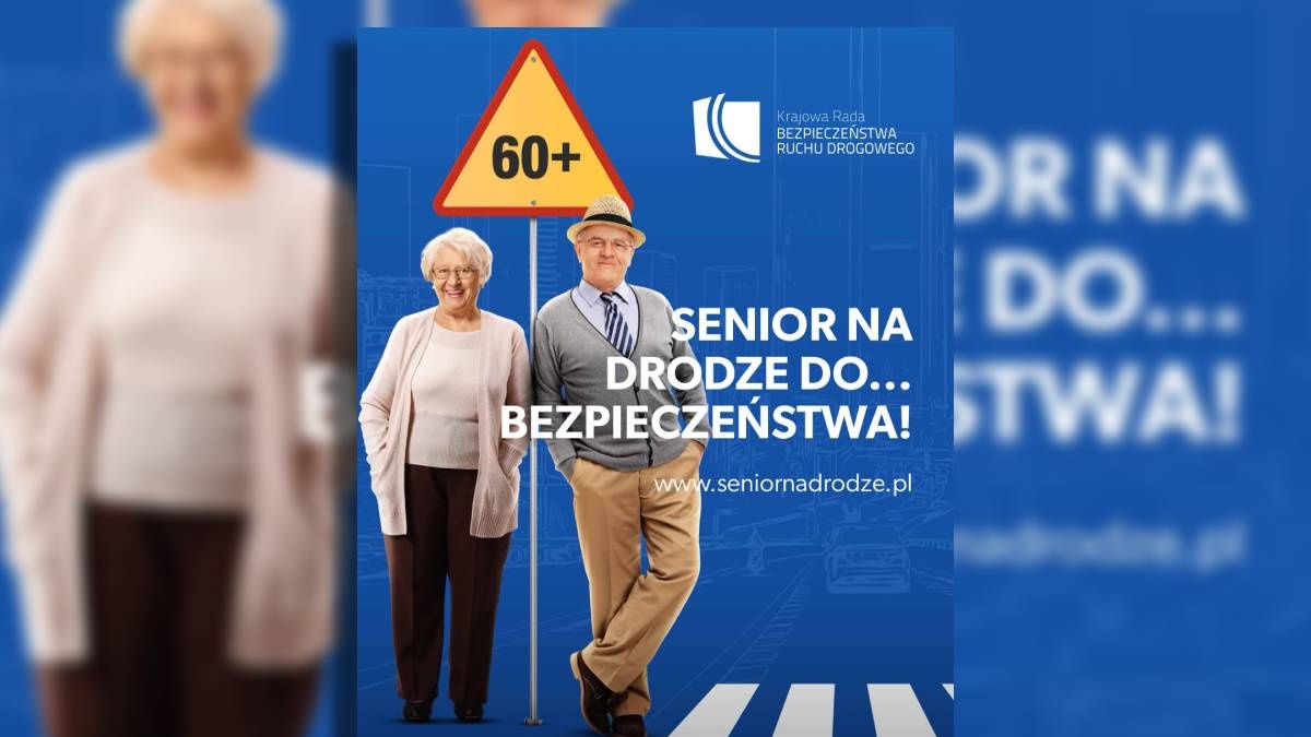 grafika “Bezpieczni 60+” - bezpłatne jazdy i warsztaty dla kierowców powyżej 60 roku życia