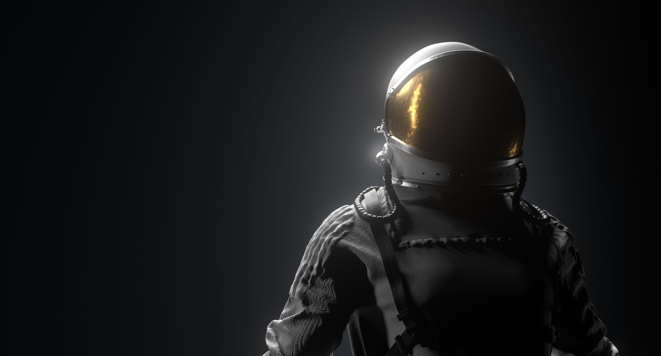 Astronaut Space Black Background
