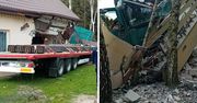 Wbił się w dom. Kierowca ciężarówki nie żyje