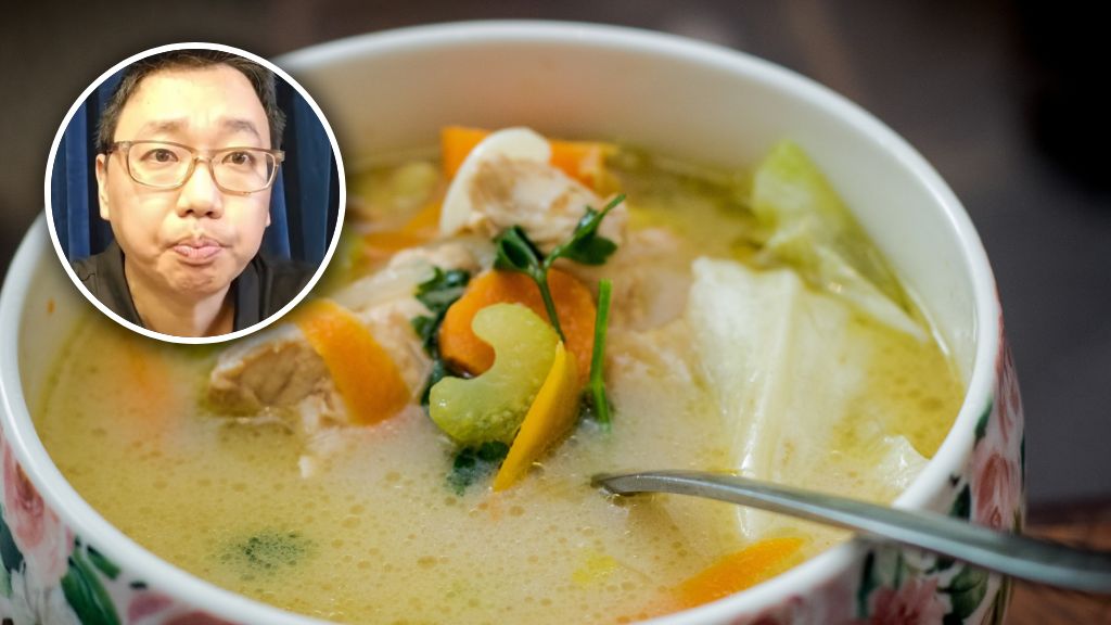 Koreańczyk spróbował zupy jarzynowej