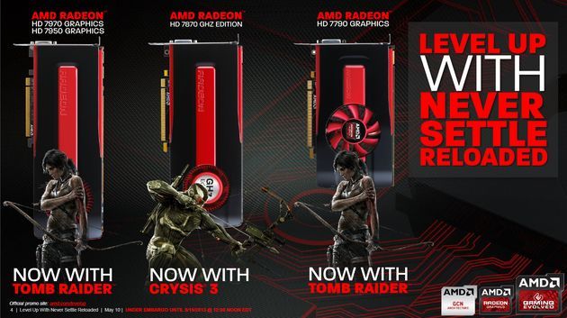 AMD LEVEL UP with NEVER SETTLE RELOADED promocja slajd