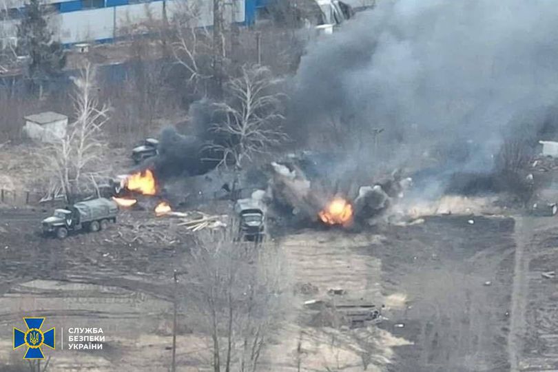 Wojna w Ukrainie. Zniszczono rosyjską kolumnę wojskową