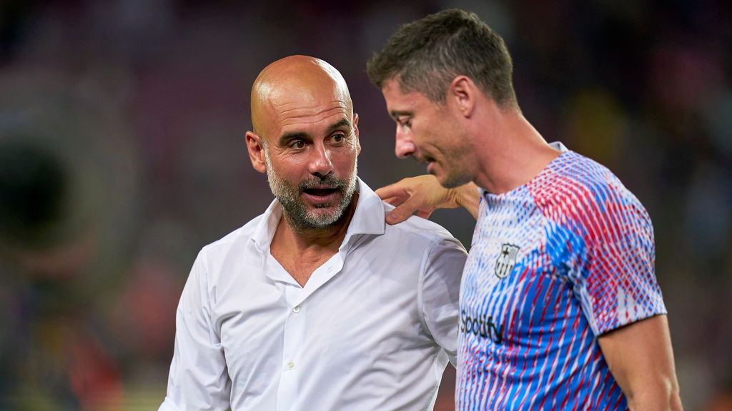 Getty Images / Pedro Salado / Na zdjęciu: Pep Guardiola i Robert Lewandowski