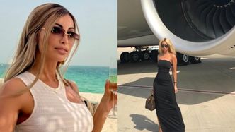 Przyodziana w sukienkę z wycięciem Jolanta Rutowicz chwali się lunchem na plaży: "Idealne miejsce na chill". Taka to pożyje?