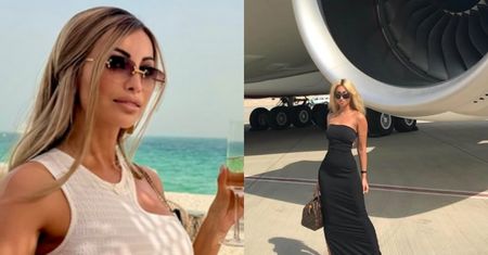 Przyodziana w sukienkę z wycięciem Jolanta Rutowicz chwali się lunchem na plaży: "Idealne miejsce na chill". Taka to pożyje?