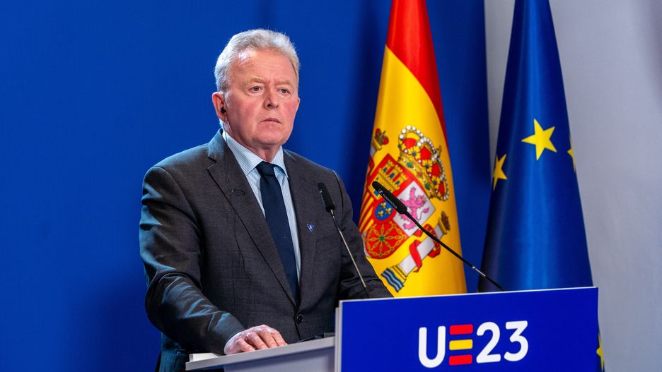 CORDOBA ANDALUSIA,, SPAIN - SEPTEMBER 05: EU Commissioner for Agriculture and Rural Development, Janusz Wojciechowski, addresses the media after the working sessions of the Informal Ministerial Meeting (IMM). On September 5, 2023 in Cordoba (Andalusia, Spain). (Photo By Francisco J. Olmo/Europa Press via Getty Images)