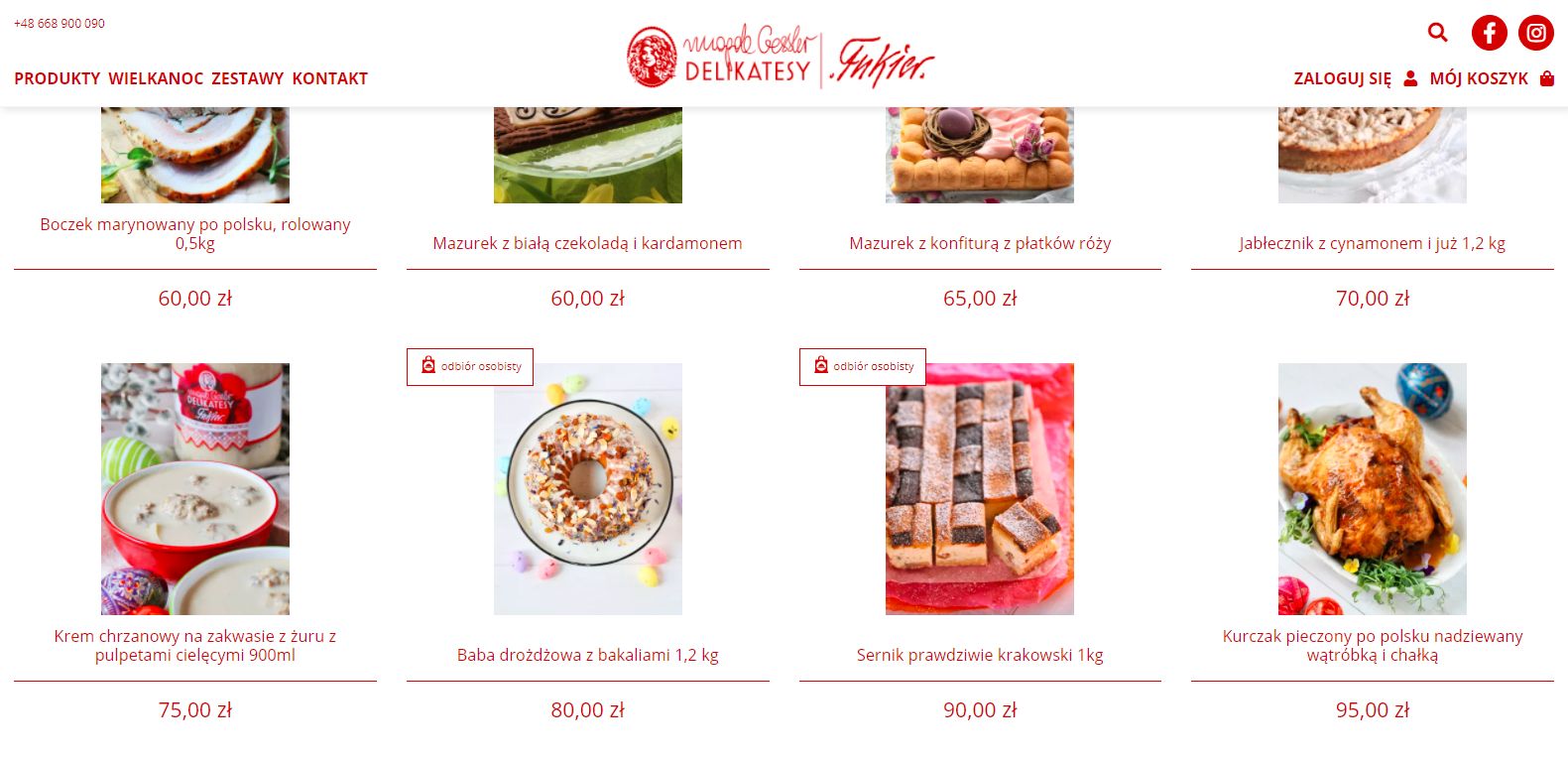 Ceny wielkanocnych produktów w sklepie Magdy Gessler 