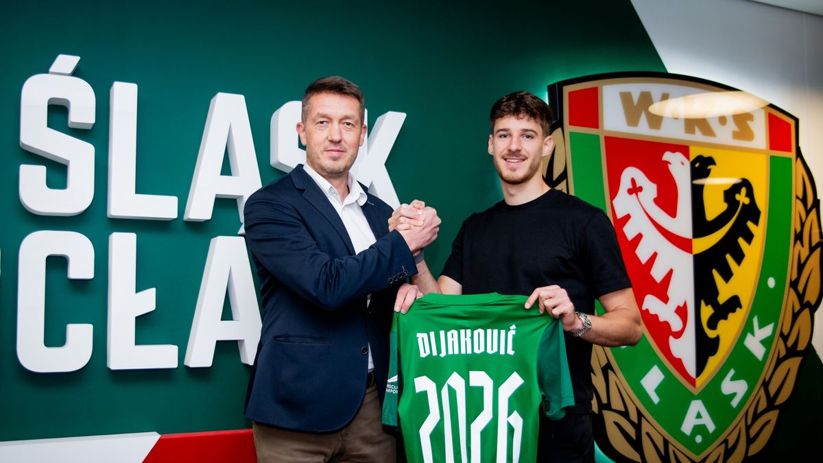 Materiały prasowe / Adriana Ficek/slaskwroclaw.pl / Na zdjęciu: Marko Dijakovic został nowym piłkarzem Śląska Wrocław