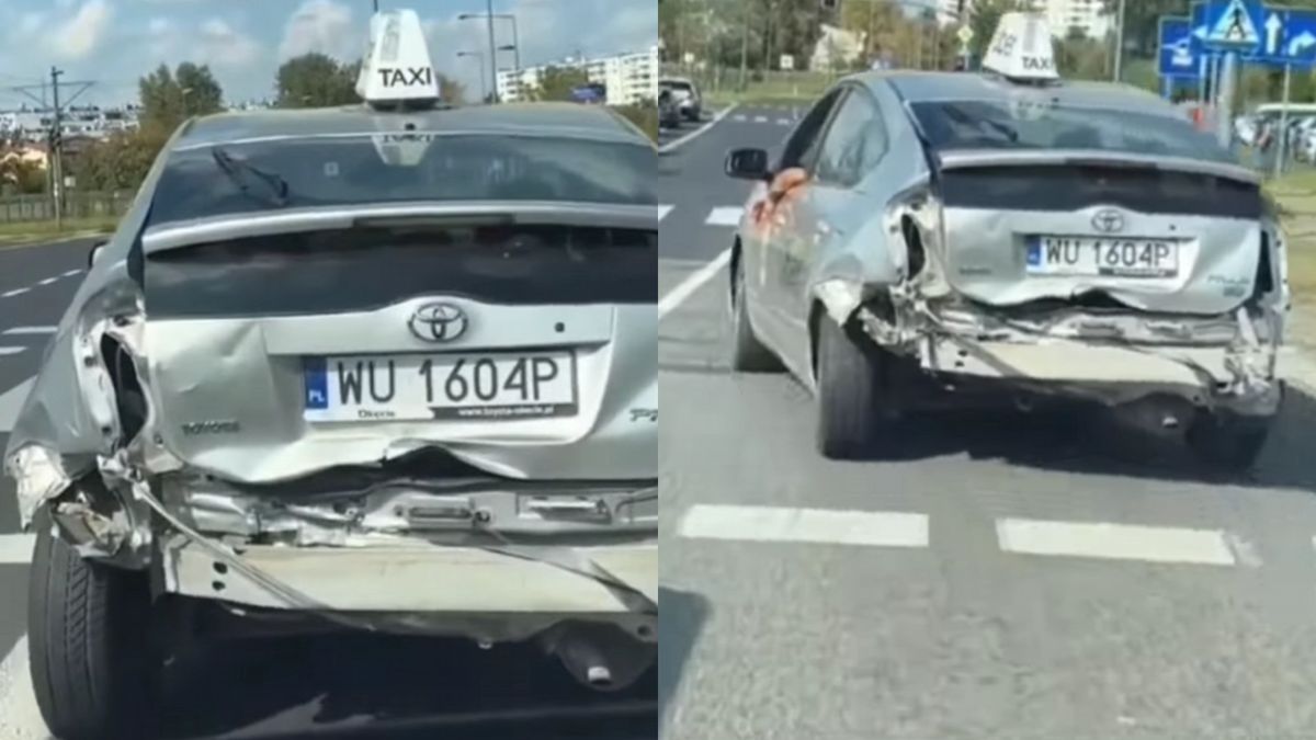 "Driftująca" toyota z ulic Warszawy