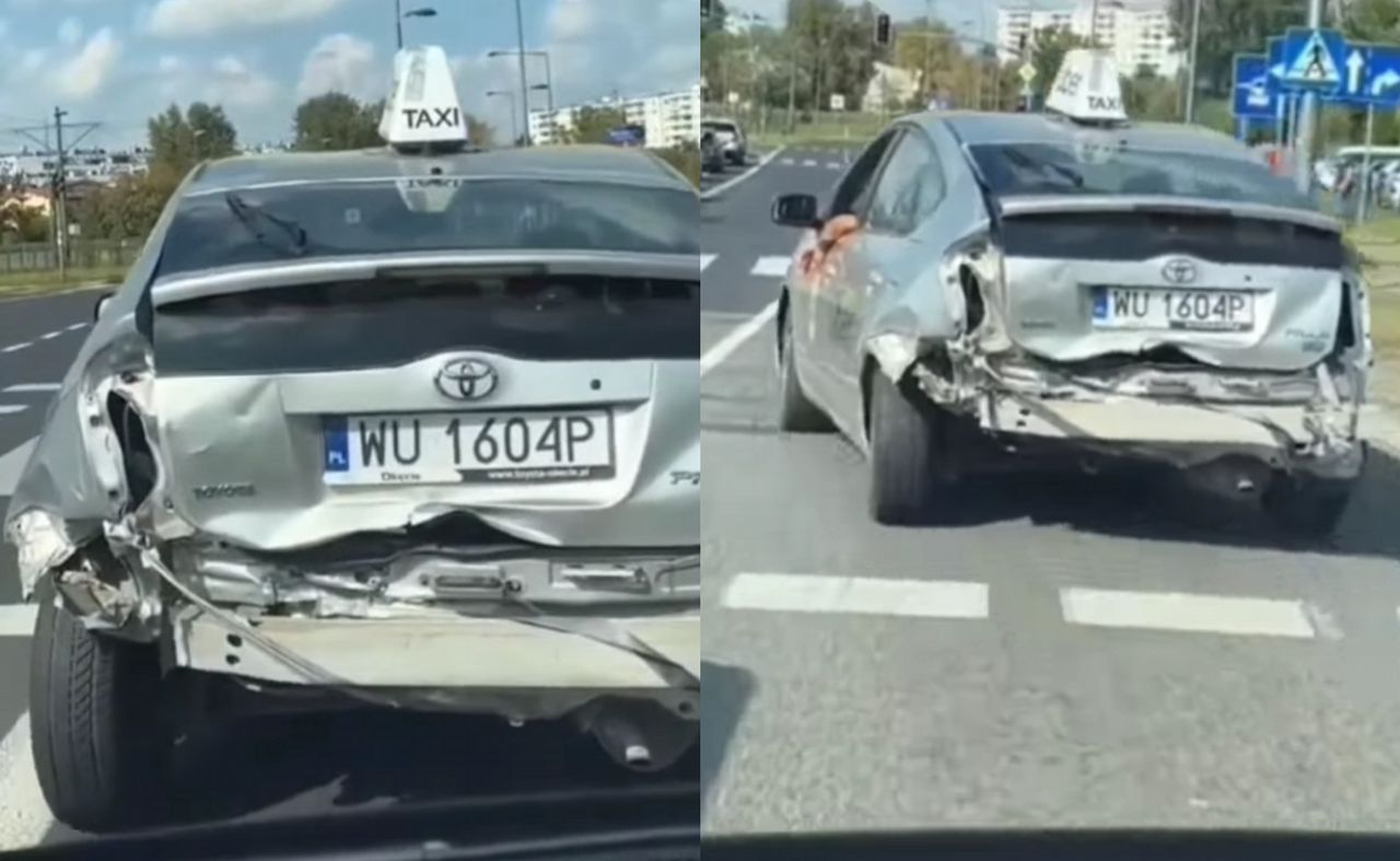 "Driftująca" toyota z ulic Warszawy