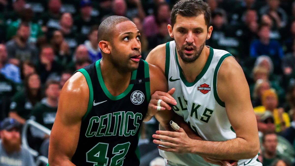PAP/EPA / TANNEN MAURY / Na zdjęciu: Al Horford i Nikola Mirotić