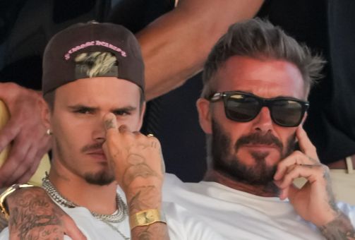 David Beckham i Romeo Beckham w St. Tropez
