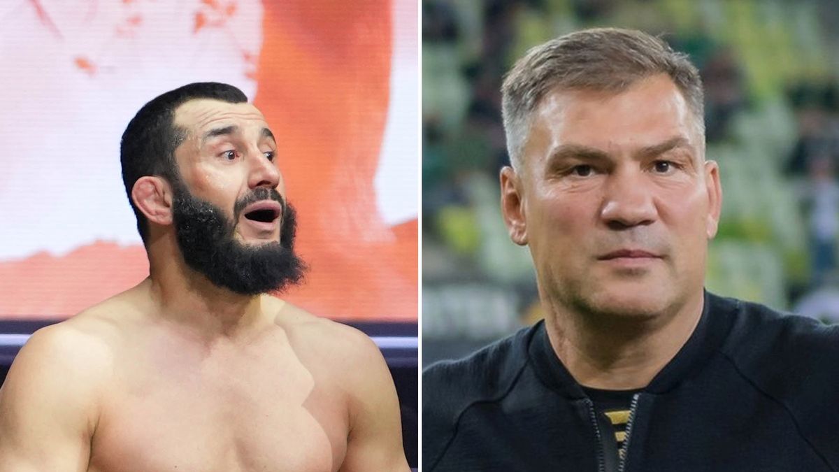WP SportoweFakty / Michał Dominik / KSW / Na zdjęciu: Mamed Chalidow i Dariusz Michalczewski