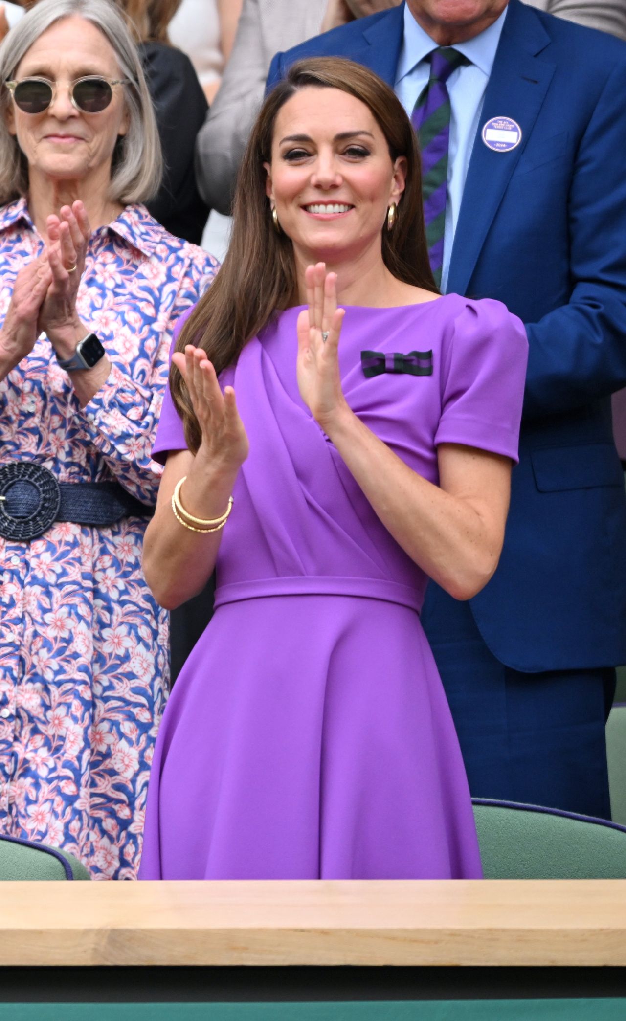 Duchess Kate at the Wimbledon final. The crowd went wild at the sight of her.