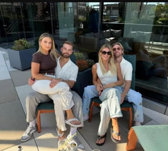 Na zdjęciu: Emil Forsberg z nową partnerką (z prawej). Fot. Instagram