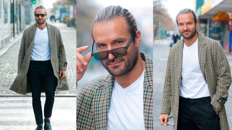 Piotr Stramowski pod studiem "DDTVN"