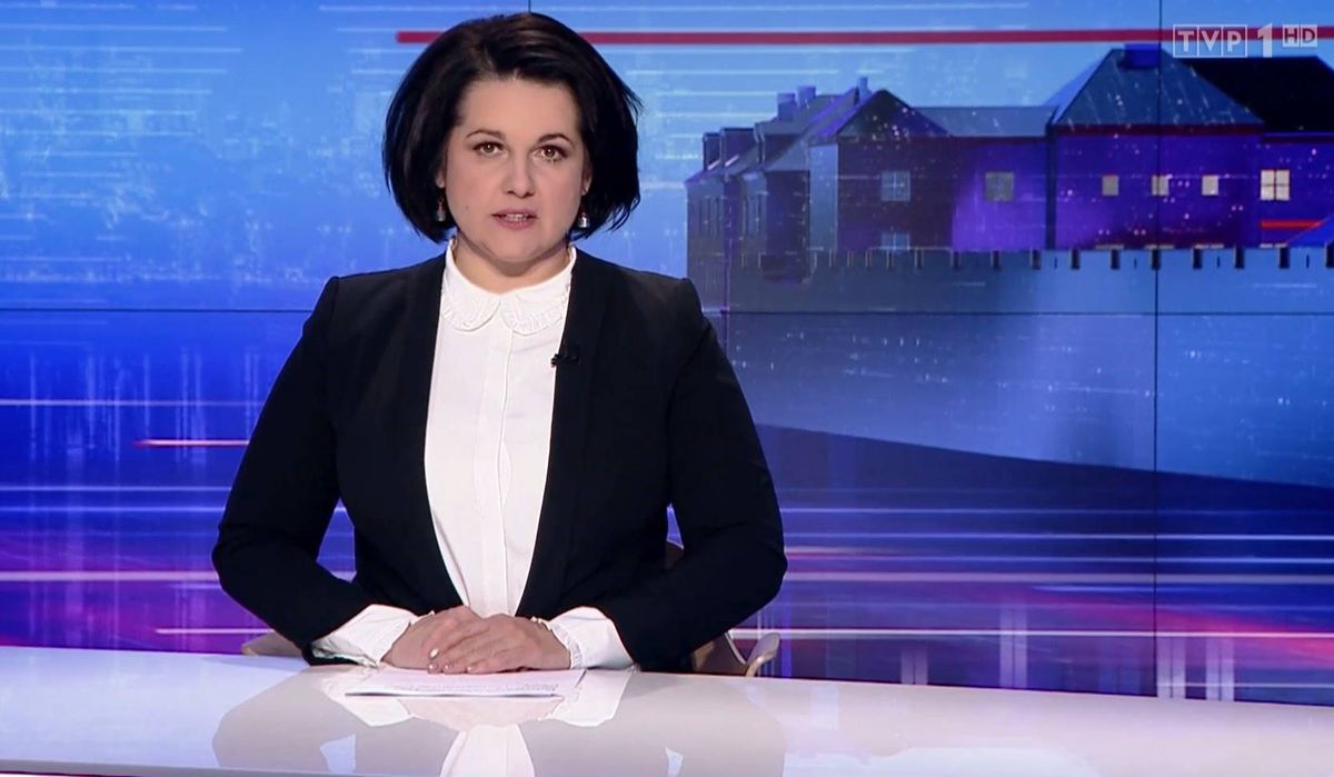 Jedną z prowadzących "Wiadomości"  TVP jest Edyta Lewandowska 