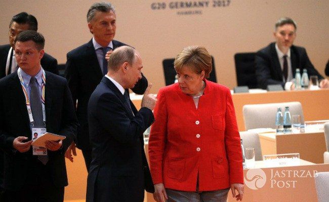 Angela Merkel wywraca oczami podczas rozmowy z Władimirem Putinem na szczycie G20 w Hamburgu