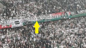 Kibice Legii wywiesili transparent. "Nie zapomnimy"
