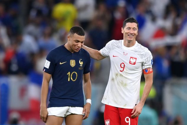 Lewandowski i Mbappe podczas mundialu w Katarze (fot. Justin Setterfield/Getty Images)