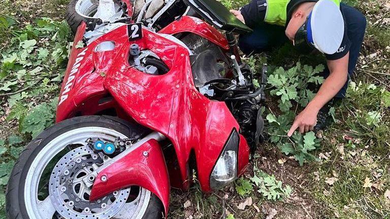 Motocykl na którym zginął 25-latek
