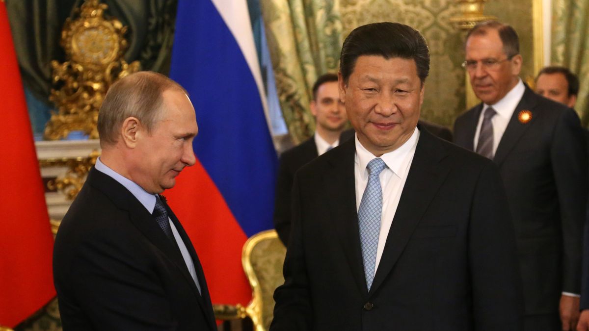 Chiński prezydent Xi Jinping  i Władimir Putin