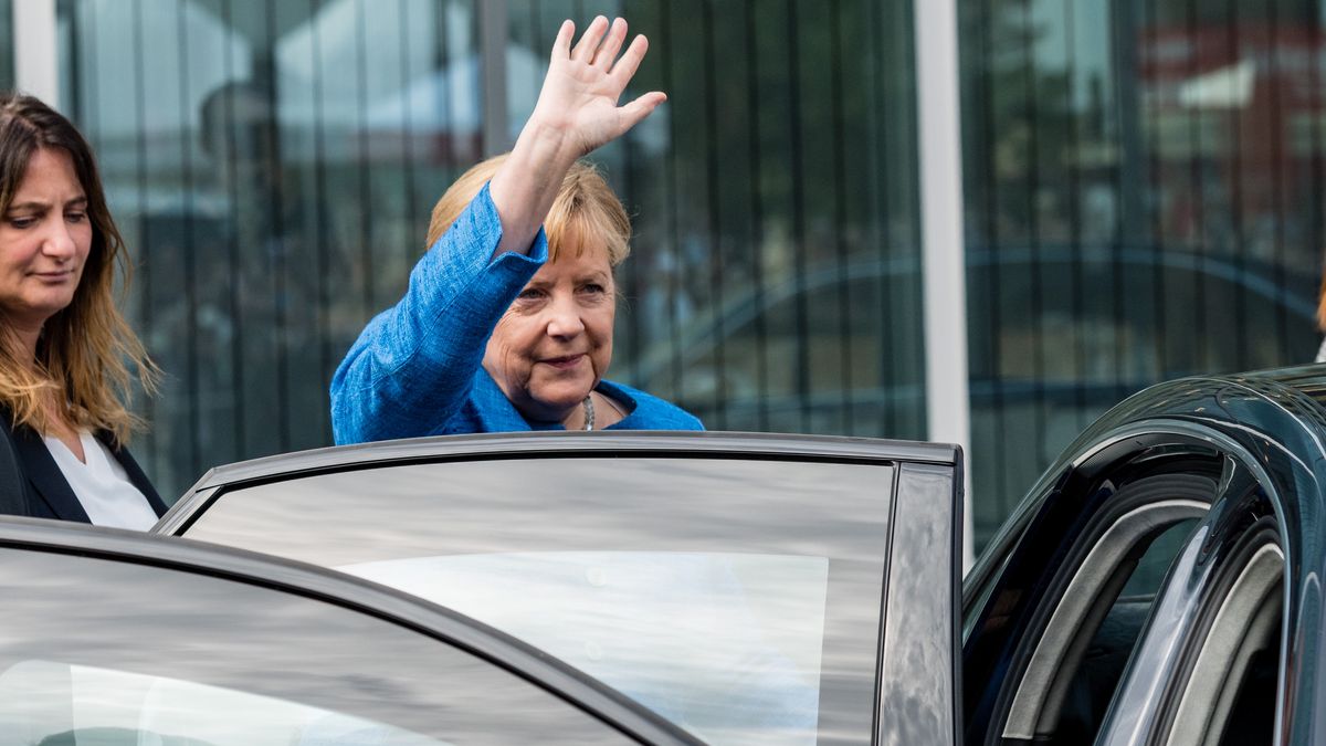 New Bauhaus Museum In Dessau Opens To The PublicDESSAU, GERMANY - SEPTEMBER 08: German Chancellor Angela Merkel leaves the opening of the new Bauhaus Museum Dessau on September 8, 2019 in Dessau, Germany. The new museum's opening coincides with the 100th anniversary of the founding of the Bauhaus movement. The Bauhaus school, initiated by Walter Gropius in Weimar in 1919, has had a profound and far-reaching influence on architecture, art and design across the globe that is still very evident today. (Photo by Jens Schlueter/Getty Images)Jens Schlueter