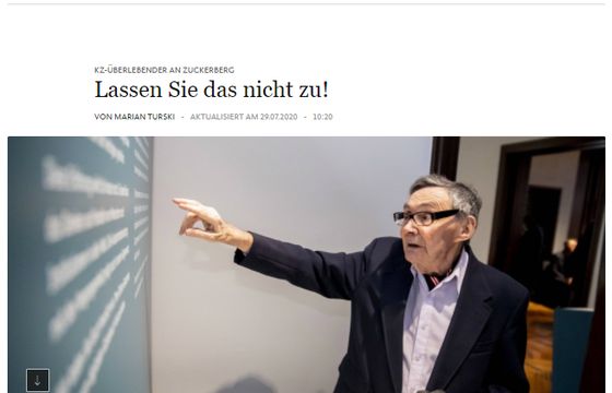 Marian Turski pisze do Marka Zuckerberga: Auschwitz nie spadł z nieba