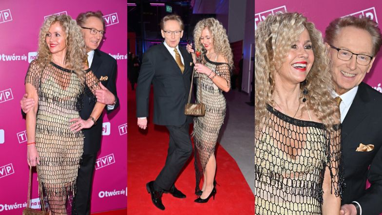 Jacek Borkowski z młodszą o 24 lata żoną na ramówce TVP 