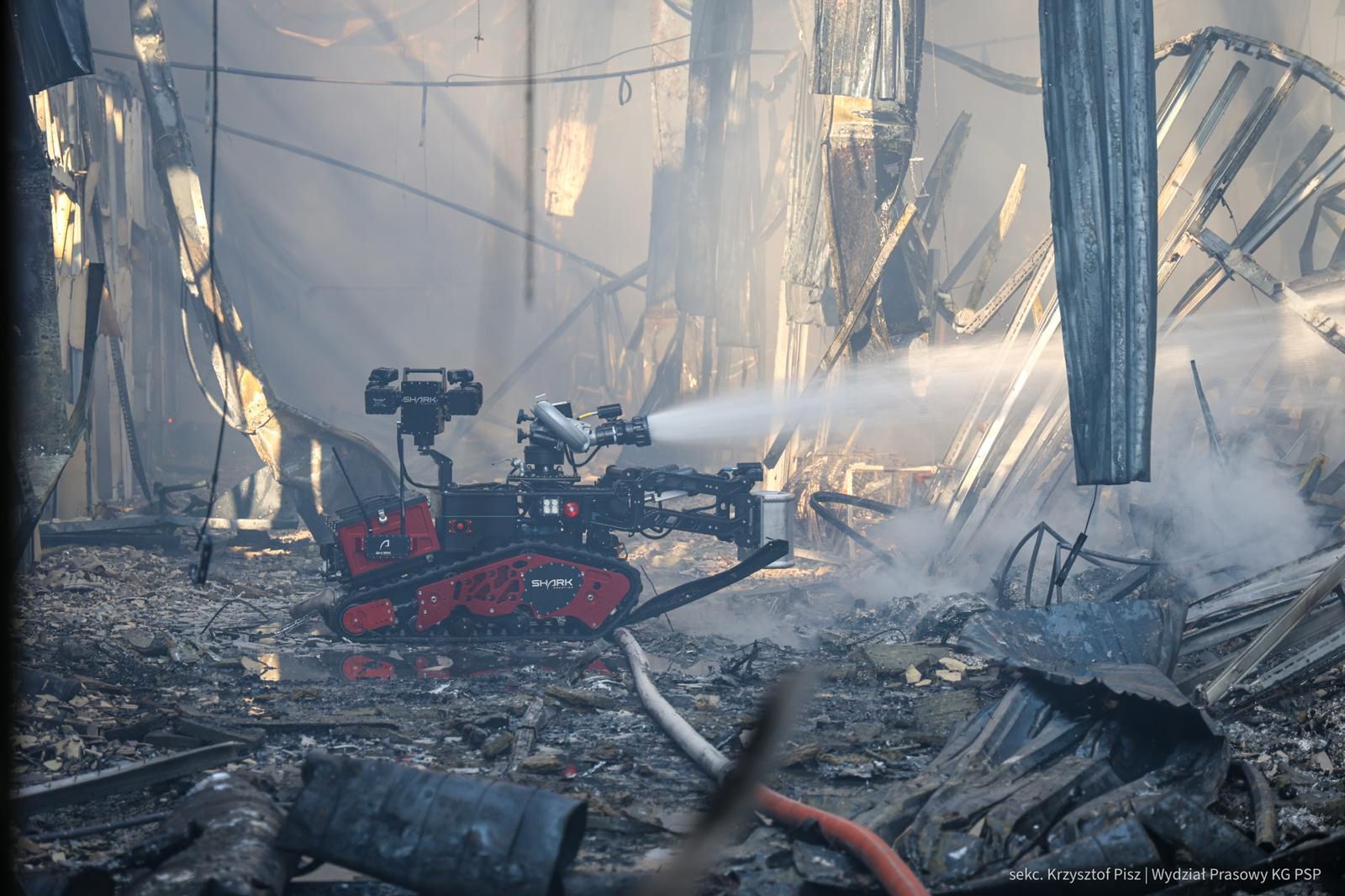 Pożar kompleksu handlowego przy ul. Marywilskiej 44 w Warszawie,