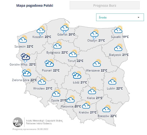 Najnowsza prognoza pogody IMGW