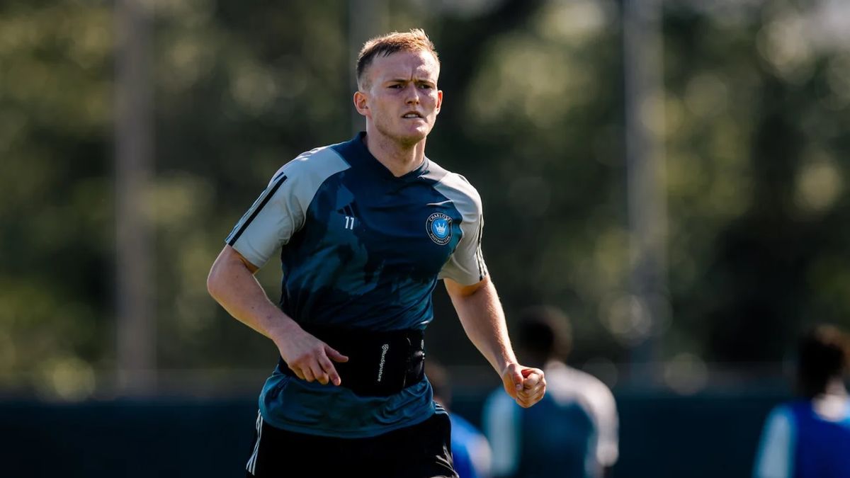 Materiały prasowe / Charlotte FC / Na zdjęciu: Karol Świderski wrócił do treningów z Charlotte FC