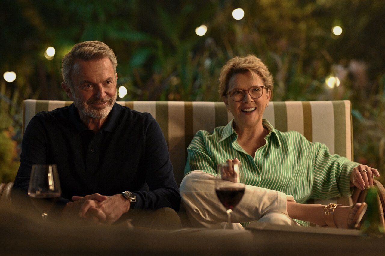 Sam Neill and Annette Bening as a long-time married couple
