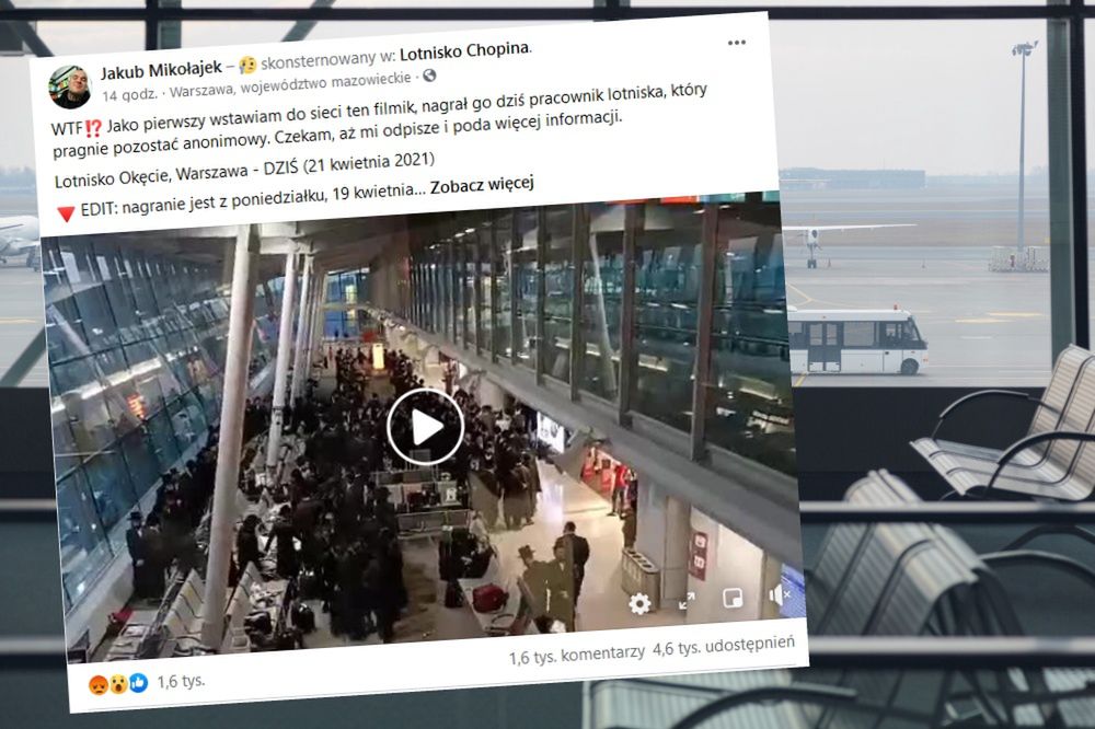 Wideo z Lotniska Chopina wywołało lawinę komentarzy