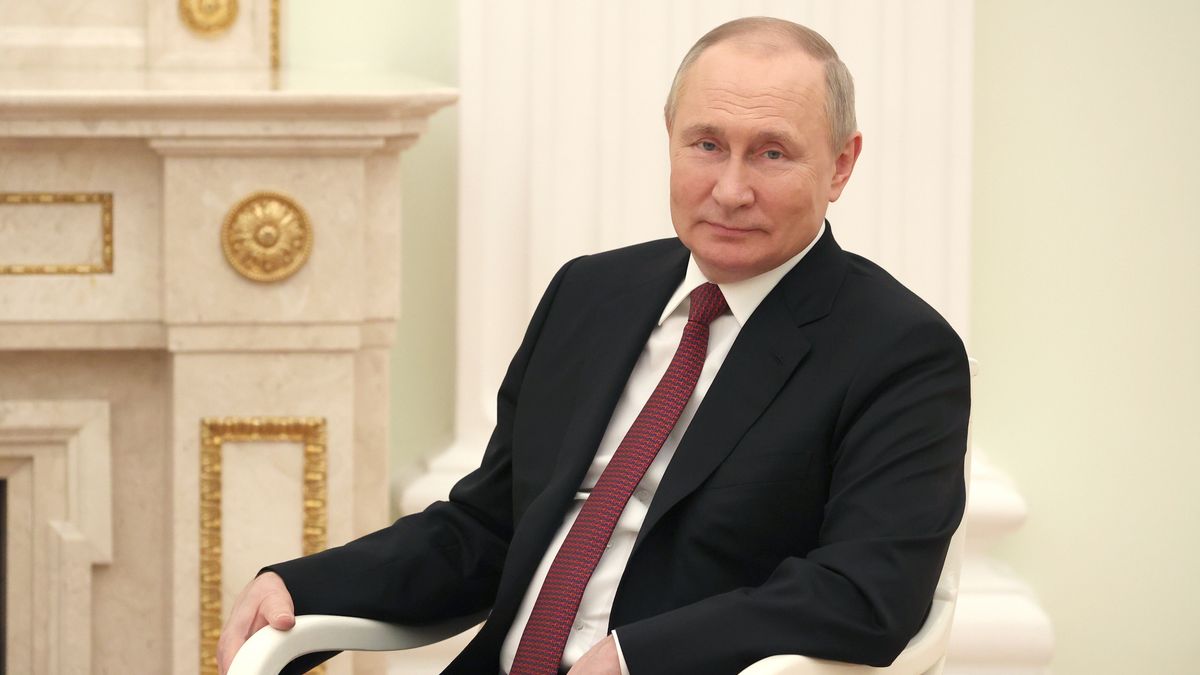 MOSCOW, RUSSIA - MAY 16, 2022: Russia's President Vladimir Putin is seen during a meeting with Kyrgyzstan's President Sadyr Japarov at the Moscow Kremlin on the sidelines of a summit of the leaders of CSTO member states. The summit marks the 30th anniversary of signing the Collective Security Treaty and the 20th anniversary of the establishment of the CSTO as a military alliance. Anton Novoderezhkin/TASS