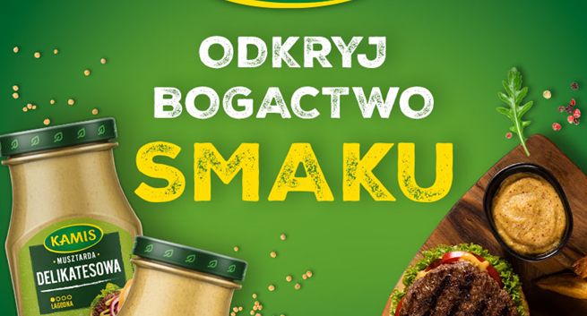 Kamis reklamuje swoje musztardy w internecie