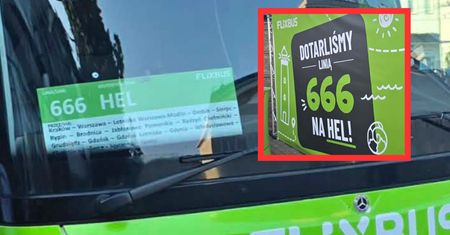 Autobus 666 dotarł na Hel. Tak przywitano pasażerów