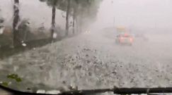 Potężne gradobicie we Francji. Dramatyczne wideo kierowcy