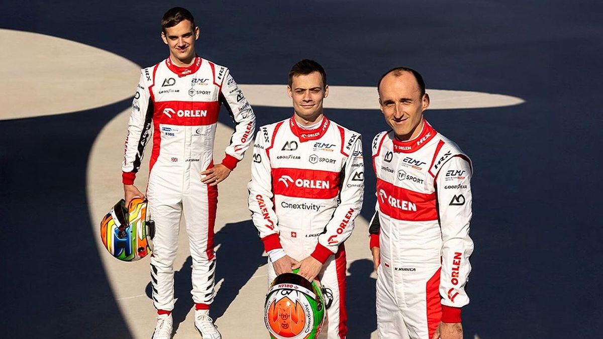 od lewej Jonny Edgar, Louis Deletraz i Robert Kubica