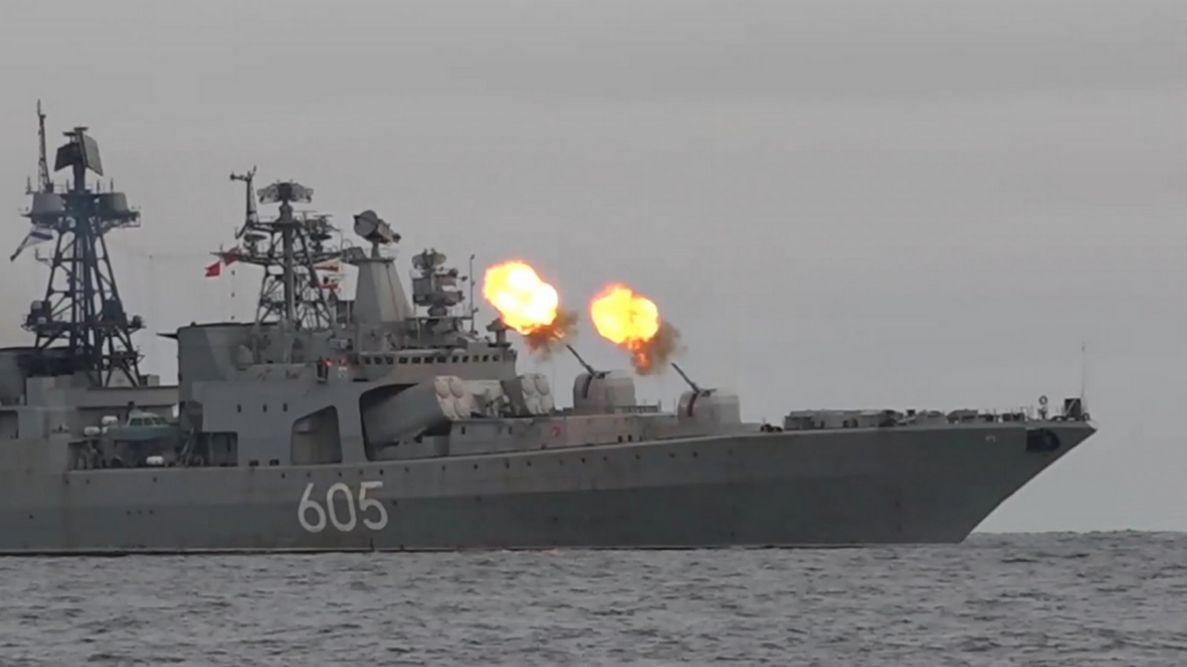 Ćwiczenia rosyjskich okrętów wojennych w 2022 roku.