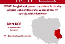 Fragment odwołanego alertu RCB dla województwa lubelskiego