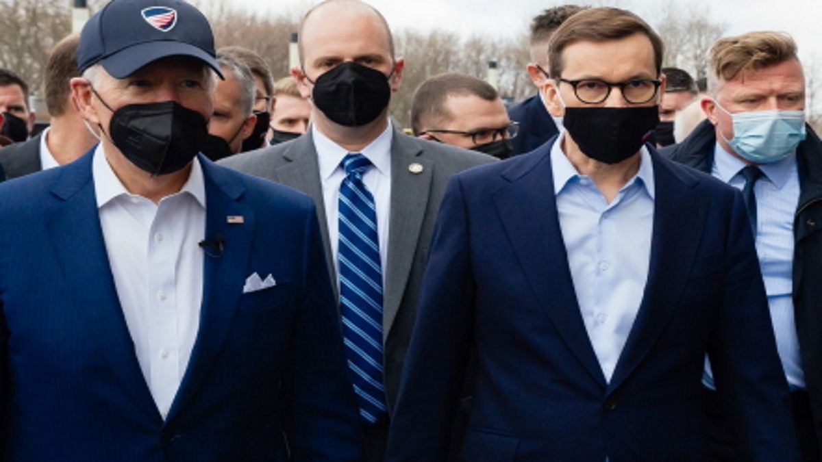 Joe Biden i Mateusz Morawiecki