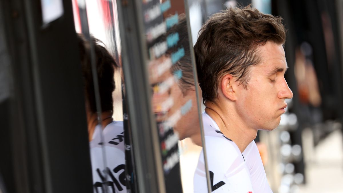 Michał Kwiatkowski po jednym z etapów Tour de France 2017