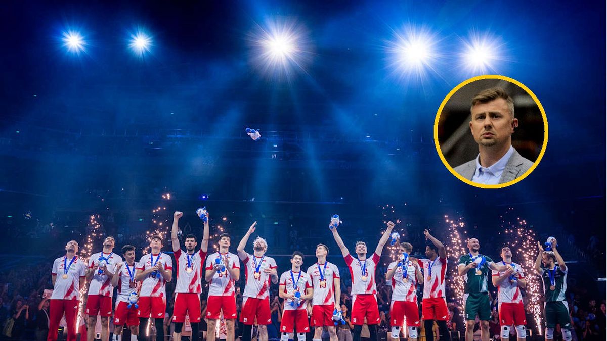 Materiały prasowe / VolleyballWorld / Reprezentacja Polski mężczyzn i Krzysztof Ignaczak