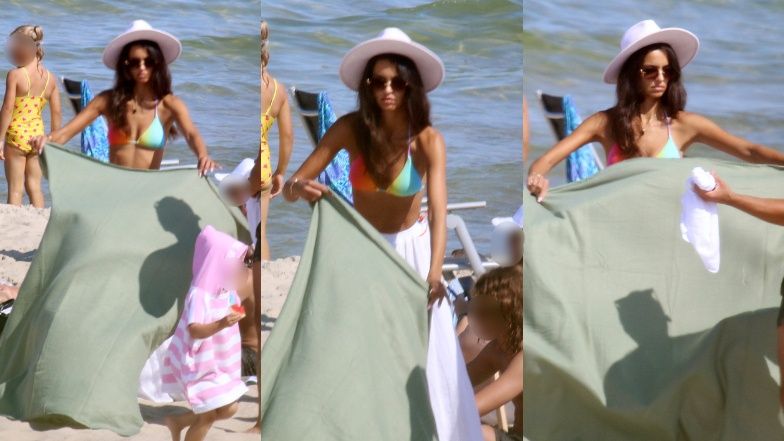 Klaudia El Dursi wypoczywa na plaży w Chałupach